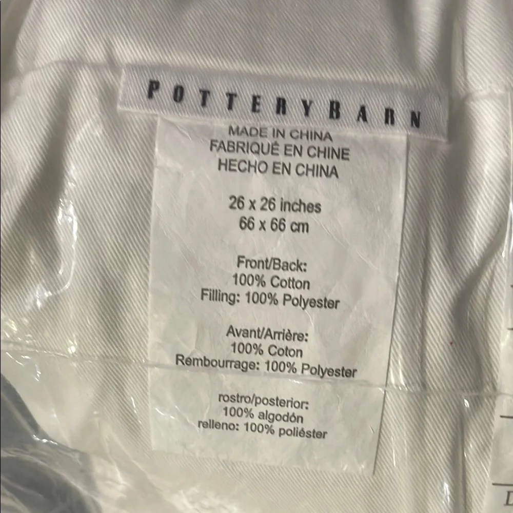 POTTERYBARN White Bedding Pillow
